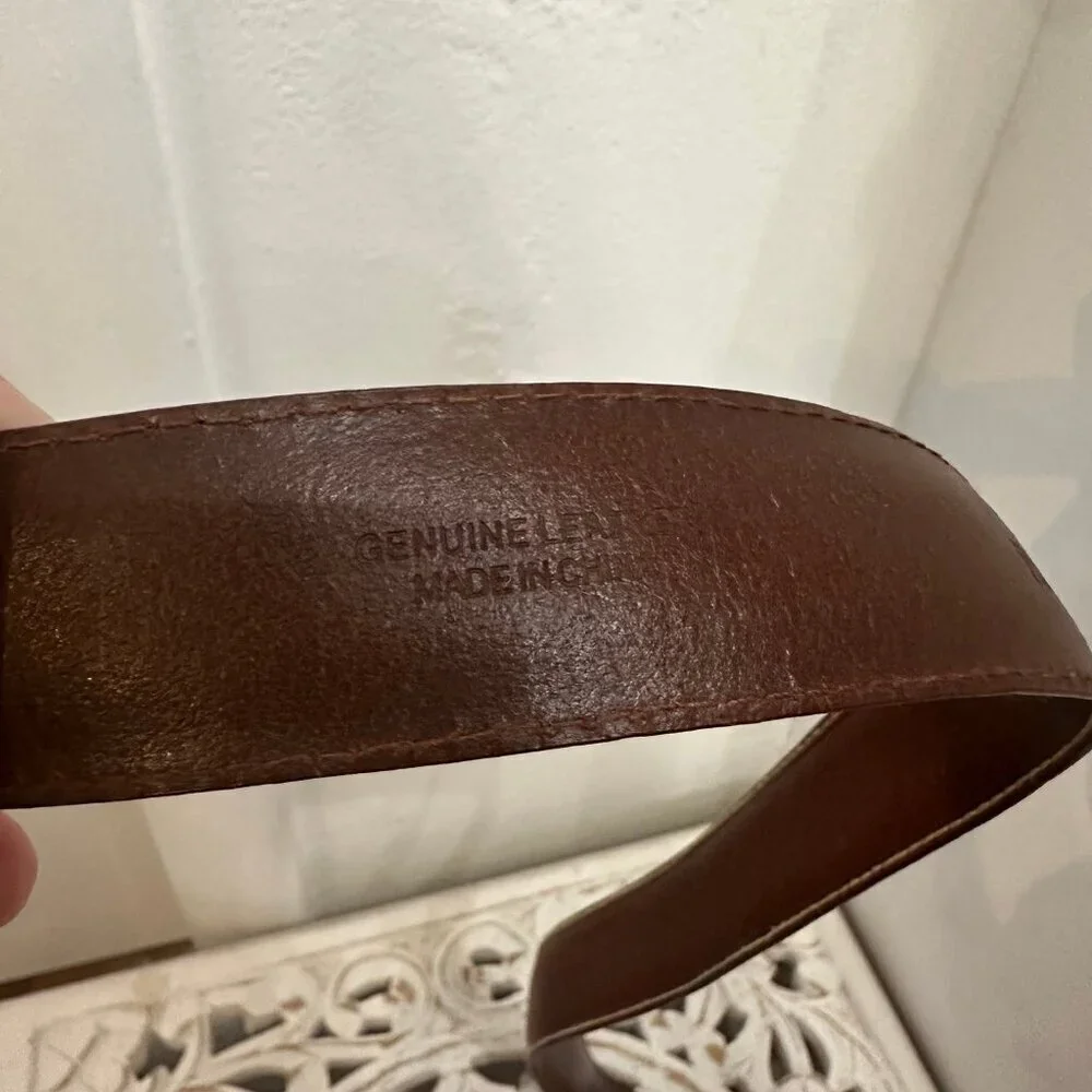 Polo Ralph Lauren brown leather belt 36